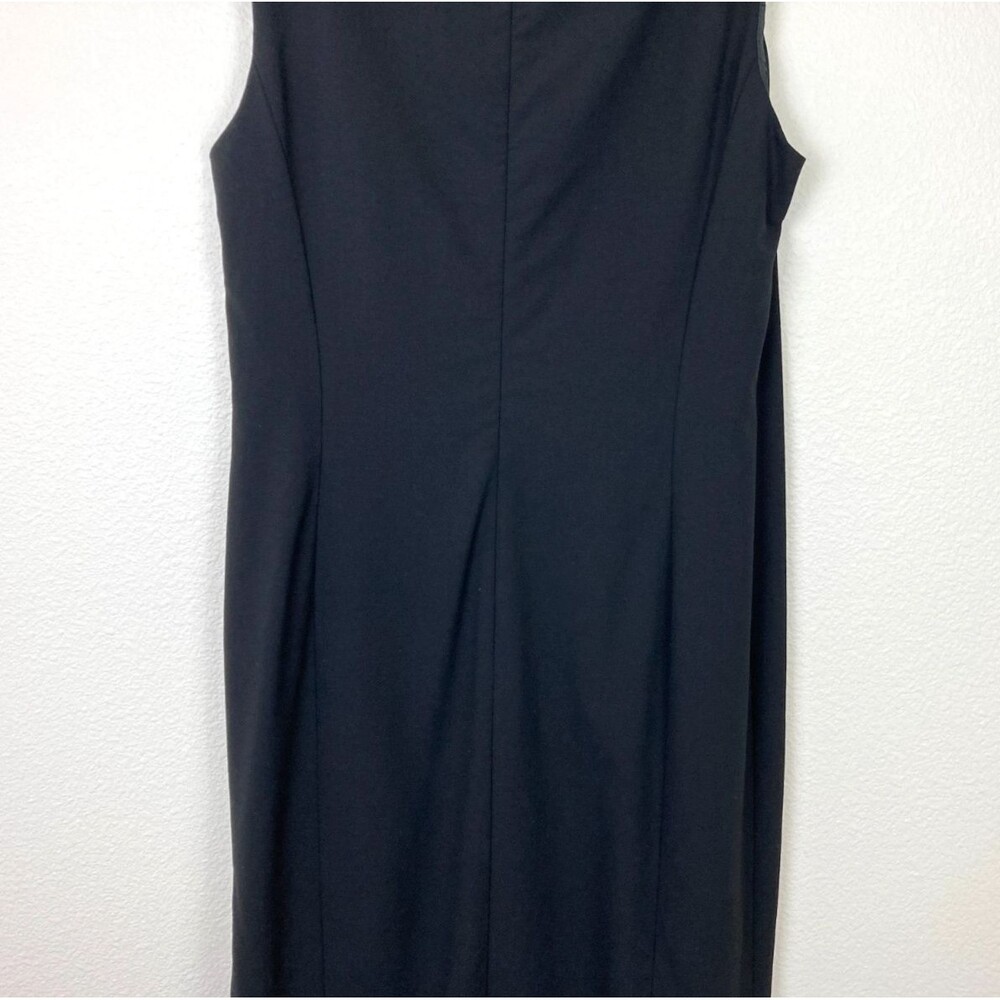 LAFAYETTE 148 Fitted Sheath Dress Size 10 Black Wool Office Business Minimalist - Picture 5 of 9